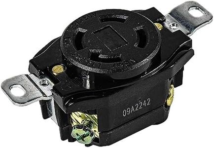 HQRP Flush Mounting Locking Receptacle NEMA L14-30R Compatible with Generator, 30 Amp, 125/250 Volt, 3 Pole, 4 Wire Grounding, Industrial Grade Heavy Duty, UL Listed