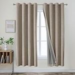 Joydeco Linen Curtains 72 Inch Long