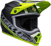 BELL MX-9 MIPS Dirt Helmet (Offset Matte Black/Hi-Viz Yellow - Medium)