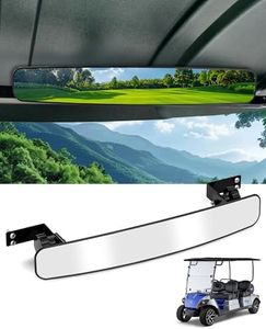 HOWBOW Golf Cart Rear View Mirror for EZGO Club Car Yamaha, Universal Panoramic Adjustable Rotatable 270° Full Rearview, 16.5" Wide Mirror Golf Cart Accessories for TXT RXV DS Precedent