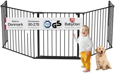 BabyDan Flex XL, 90-278 cm, Barrière de sécurité/barrière d'escalier/séparation de pièce, noire, fabriquée en Danemark - Barrière pour bébés (Barrière pour animaux/barrière pour chiens/cage à chiens)