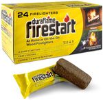 Fire Starter for Indoor and Outdoor Use - Quick Ignition Fire Logs for BBQ, Fireplace, Fire Pit and Campfires (24 Pack) - with 1 Bonus Fire Color Changing Packet