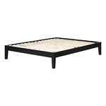 South Shore Furniture Vito Platform Bed-Full-Black-South Shore