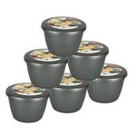 Just Pudding Basins Silver Coloured 1/4 Pint Small Basin and Silver Lid Pack of 6 Plastic Steaming Bowls…