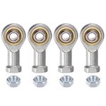 sourcing map 4pcs SI6TK PHSA6 M6 Female Rod End Bearing M6x1 Right Hand Thread, Self-Lubricating Joint Rod Ends, Includes Jam Nut