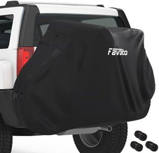 Favoto Bike Cover for Transport 2 Bikes - Waterproof Outdoor Bicycle Cover on Rear Bike Rack, 600D Thicken Oxford Heavy Duty Bike Rack Covers for 2 Bikes on Hitch Travel Storage