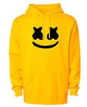 BAGHADBILLO Unisex Cotton Hooded Neck Sweatshirt (Marsh Print Hoodie YELLOW-36_Yellow_XS)