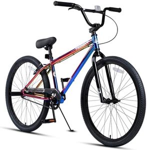 cubsala 26 Inch BMX Race Bike Bicycles Beginner-Level to Advanced Riders with 2 Pegs Trick Cycling and Professional BMX Riding, Colorful