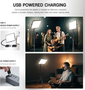 NiceVeedi LED Studio Lights 2-Pack – Adjustable Photography Lighting