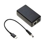 UCTRONICS USB-C PoE Splitter Gigabit, PoE to USB-C 5V/4A Power Supply for Raspberry Pi 4 and More, 802.3at Power Over Ethernet to USB Type-C Adapter