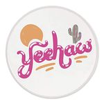 Znzd Hot Pink Western Yeehaw Mouse Pad 7.9 x 7.9 Inch,Wild West Country Desert Landscape Non-Slip Rubber Base Mousepads for Home Office College Dorm Desk Decor,Gifts for Teen Girls