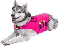 CozyVest 3-in-1 Anxiety Vest Music & Aromatherapy Dog Coat Relaxing Sound & Essential Oil Scent Canine Stress Relief Fireworks Thunder Separation Shirt Jacket Thunderstorm (Large [41-64 Lbs], Pink)