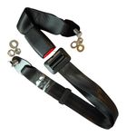 Adjustable Lap Seat Belt for Wheelchair and Mobility Scooter - Max Length is153cm and Comes with Easy Release Push Button Buckle, Bolts and Nuts Kit and 21mm Stainless Steel Tongue