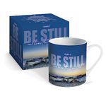 Christian Mug with Gift Box, Be Still (Boats), with Bible Verse Psalm 46:10. Bible Verse Mug Makes Perfect Christian Gifts for Men or Women, by Just Cards Direct