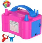 Electric Air Balloon Pump, Portable Dual Nozzle Electric Balloon Inflator for Party Decoration, 110V 600W Balloon Blower Pump Inflation (Rose Red)