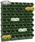 ERYRON Vertical Wall Planter Stackable Wall Planter Indoor Outdoor with 60 Pockets, Garden Self Watering Wall-Mounted Planter Plant Flower Pot Holder for Herbs Vegetables Fruits