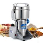 MAGIC MASTER 500g Grain Mill Grinder Electric,High Speed 1800W Commercial Spice Grinder,Safety Stainless Steel Dry Grinder Machine for Flour Wheat Nut Corn Rice Pepper Herbs Coffee Beans,Swing,110V