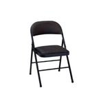 Cosco Industries, Inc 4-Pack Fabric Seat and Back Folding Chair (Black)