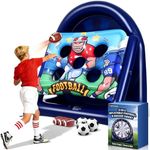 6FT Giant Inflatable Football Toss & Soccer Dart Board, 2-Sided Yard Game