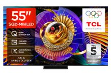 TCL 55C7L-UK 55 Inch SQD-Mini LED TV, 4K HDR 2700 nits and 800 dimming zones, Google TV, Dolby Vision & Atmos, Audio by Bang & Olufsen, 144Hz, Apple AirPlay 2 & Alexa (2026 New Model)