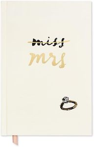 Kate Spade New York Bridal Journal Notebook, 8.25" x 5.25" Hardcover Journal with 200 Lined Pages, Miss to Mrs.