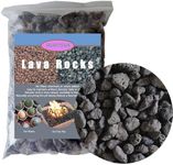 Medium Lava Rock 5LBS, 0.8" - 1.2" Natural Volcanic Stones Use in Fireplace, Fire Pit or Bowl Rocks for Indoor Outdoor Natural Gas Propane Fires and Decorative Landscaping