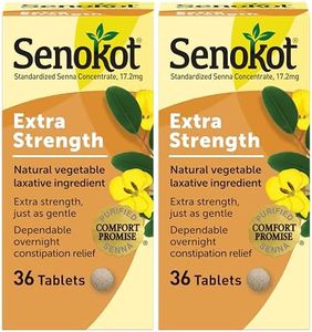 Senokot Extra Strength Senna Laxative Tablets, 36 Tablets (Pack of 2), Laxatives for Constipation Relief, Overnight Relief for Adults