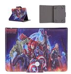 Universal Disney Cartoon & Famous Characters Case for Children kids Boys girls for 7" Inch Tablets - SUITABLE FOR/Amazon / 7" Tablet/Samsung etc. (Ideal as a Gift) (Avengers on Fire)