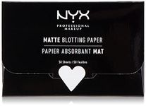 NYX Matte Blotting Paper, White, 50 Count