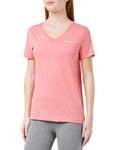 Champion Women's American Classics V-Neck Short Sleeve T-Shirt, Intense Pink, XS