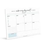 Bliss Collections Weekly Planner Tear Off Pad, 50 Undated Sheets, Desk Notepad, Motivational Daily Calendar, Task Planner, to Do List, Productivity Schedule Organizer, Habit Tracker, 8.5x11