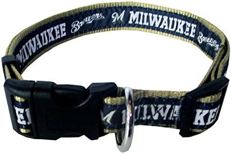 MLB Milwaukee Brewers Dog Collar, Medium