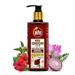 The Indie Earth Red Onion Leave-in Hair Conditioner with Pink Lotus Flower, Hibiscus, Bhringraj & other 14+ Premium Herbs, Gives Luxurious Nourishment to Extremely Dry, Damaged & Rough Hairs & Scalp