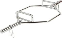 ZEBB 50mm Olympic Hex Trap Bar - Heavy-Duty Steel Construction for Deadlifts and Strength Non-Slip Knurled Grip Handles - Ergonomic Design With Two Spring locks