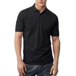 Large Black Quality Polo Shirts with Front Placket and Button Ideal for Work wear or Casual wear