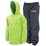 FROGG TOGGS Youth Polly Woggs Waterproof Breathable Rain Suit, Hivis Green, Medium