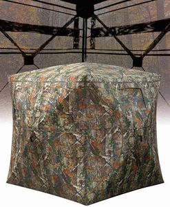 GarveeLife Portable Pop-Up Hunting Blind - 270° See-Through Windows & Silent Door, Waterproof Lightweight Camouflage Tent for Deer Turkey Hunting