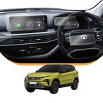 ARMOUR GUARDS TATA HARRIER FACELIFT 2023 INFOTAINMENT & CLUSTER with STEERING Screen Protector (Company Fitted) Not a Tempered Glass [Transparent]