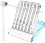 Replacement Tips for Waterpik Water Flosser (6 Brush Head Tips & Storage Case Bundle)