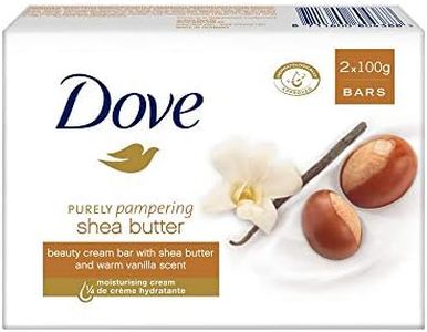 Dove Dove Beauty Soap Bar Shea Butter Vanilla washes away bacteria, 100 grams, Pack of 2