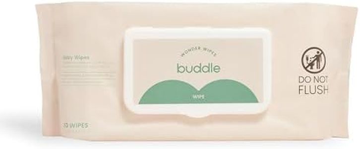 Buddle Wonder Wipes – Baby Wipes with Aloe & Honeysuckle, Dermatologist-Tested & Hypoallergenic, Gentle Diaper Wipes for Sensitive Skin, Biodegradable & Compostable Plant-Based Fibers