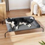 Western Home Elevated Dog Bed Cot with Bolsters, Raised Outdoor Dog Bed for Large Dogs， Washable Pet Cot Removable and Waterproof with Breathable Mesh