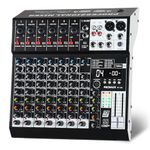 MICNAUX Audio Mixer 8 Channel Professional Sound Mixer Console with 99 DSP Effects, Mixing Board DJ Mixer w/USB, Bluetooth, 48V Power Supply, PAD Button for Recording Karaoke PA Drum Live Music