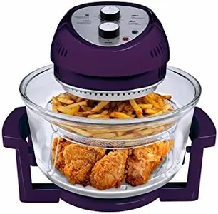 Big Boss Air Fryer, Super Sized 16 Quart Large Air Fryer Oven Glass Air Fryer, Infrared Convection Healthy Meal Electric Cooker with Timer, Dishwasher Safe, Plus 50+ Recipe Book