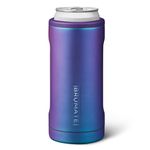 BrüMate Hopsulator Slim Can Cooler Insulated for 12oz Slim Cans | Skinny Can Insulated Stainless Steel Drink Holder for Hard Seltzer, Beer, Soda, and Energy Drinks (Dark Aura)