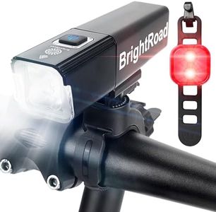 Upgraded Front 8000 Lumens LED Bike Light with Remote Control for Night Riding, Bicycle Lights Front and Rear, CREE USB Rechargeable Bike Lights Front and Back, 85° Wide Beam Bike Headlight