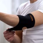 Nivave Elbow Support, Adjustable Neoprene Sleeve, Tennis Elbow Support Brace for Men & Women (Single, Corsica, Universal, Black, 1)