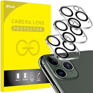 JETech Camera Lens Protector for iPhone 11 Pro Max 6.5-Inch and iPhone 11 Pro 5.8-Inch, 9H Tempered Glass, HD Clear, Anti-Scratch, Case Friendly, Does Not Affect Night Shots, 3-Pack