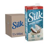 SILK Organic Original Coconut Milk - 12 Pack - 946ml - Organic Plant-Based Beverage - Dairy-Free - Vegan - Shelf Stable - Non-GMO- Cholesterol Free