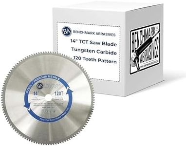 Benchmark Abrasives TCT 14 Inch Circular Saw Blade, Tungsten Carbide Tipped Inch Miter Saw Blade for Cutting Metal, Stainless Steel, Ferrous Metals, 14 Inch Metal Cutting Blade (14" 120 Teeth)